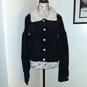 Sherpa Collar Lightweight Corduroy Jacket